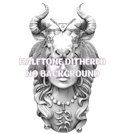 BULLGIRL 3d illusion & laser - ready file 3DWave.us